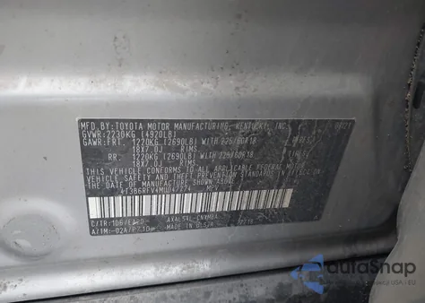 2021 Toyota Rav4 Hybrid Xle Premium из США, поврежденный, VIN 4T3B6RFV4MU047774